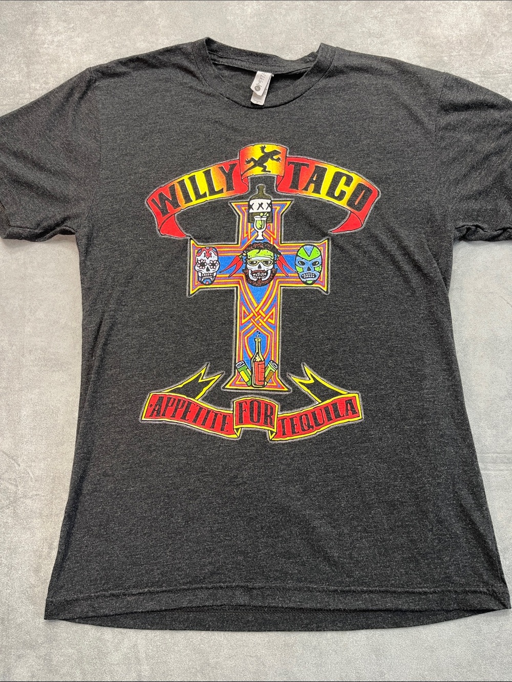 Willy Taco‎ "Appetite for Tequila" Graphic Tee - Multicolor on Charcoal